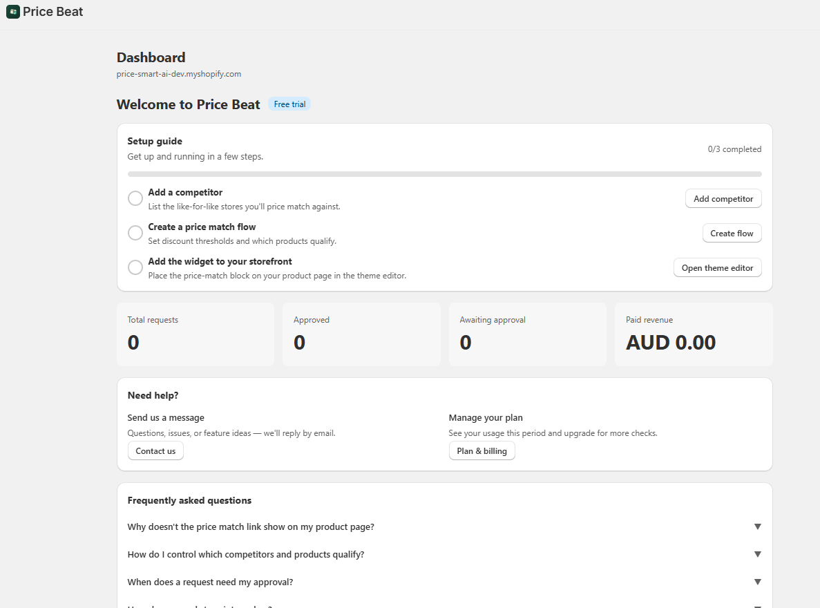 Install & meet your dashboard